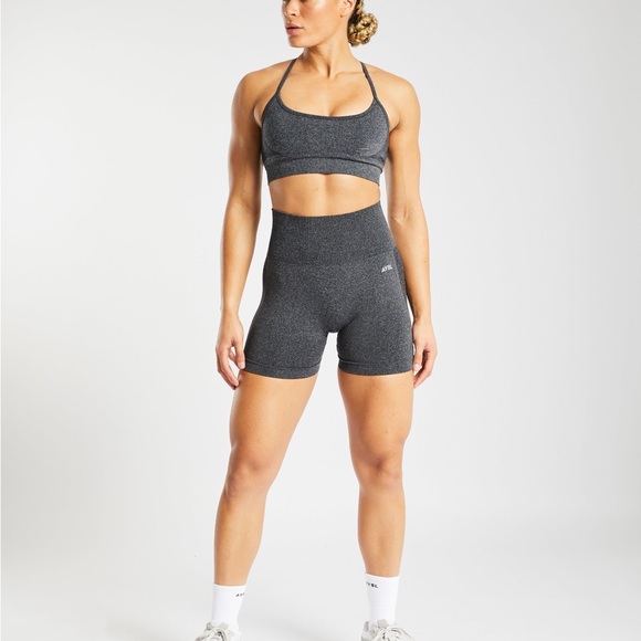 AYBL Empower Seamless Shorts - Black Marl - Size Large - Picture 5 of 14
